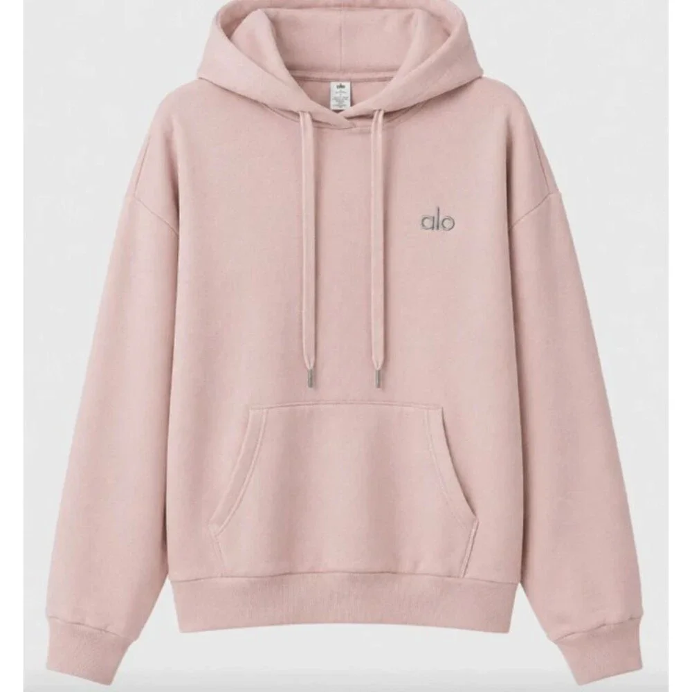 Alo Pink Yoga Accolade Hoodie Ballet Pink